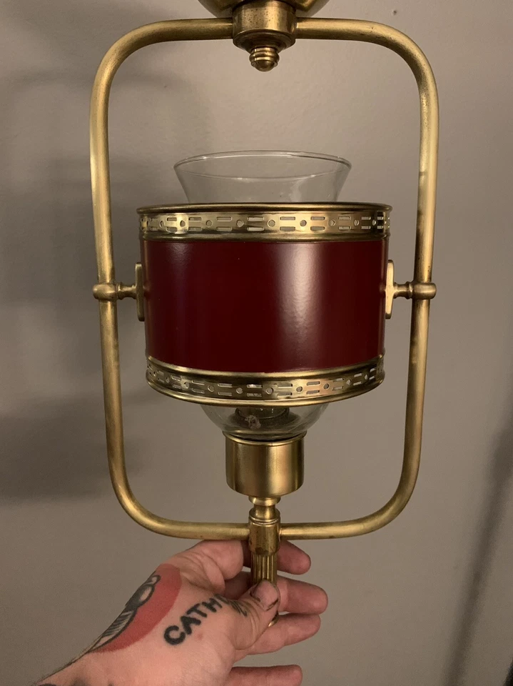 Antiguo accesorio de montaje empotrado de latón Art Deco luz recién cableada 107C Foto 3 de 4