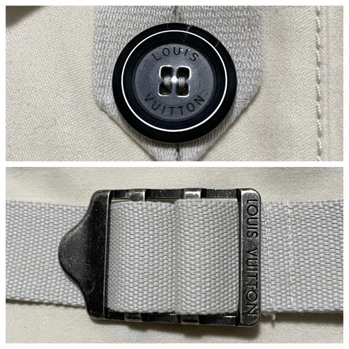 LOUIS VUITTON（LV） Giacca blusa con cintura pelliccia Louis Vuitton modello collezione autentica 38 avorio