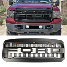 Front Grill for 2005 2006 2007 Ford F250 F350 Super Duty Raptor Style w/Letters