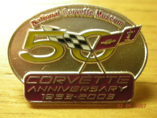 National Corvette Museum 50th Anniversary Hat Lapel Pin - Picture 1 of 2