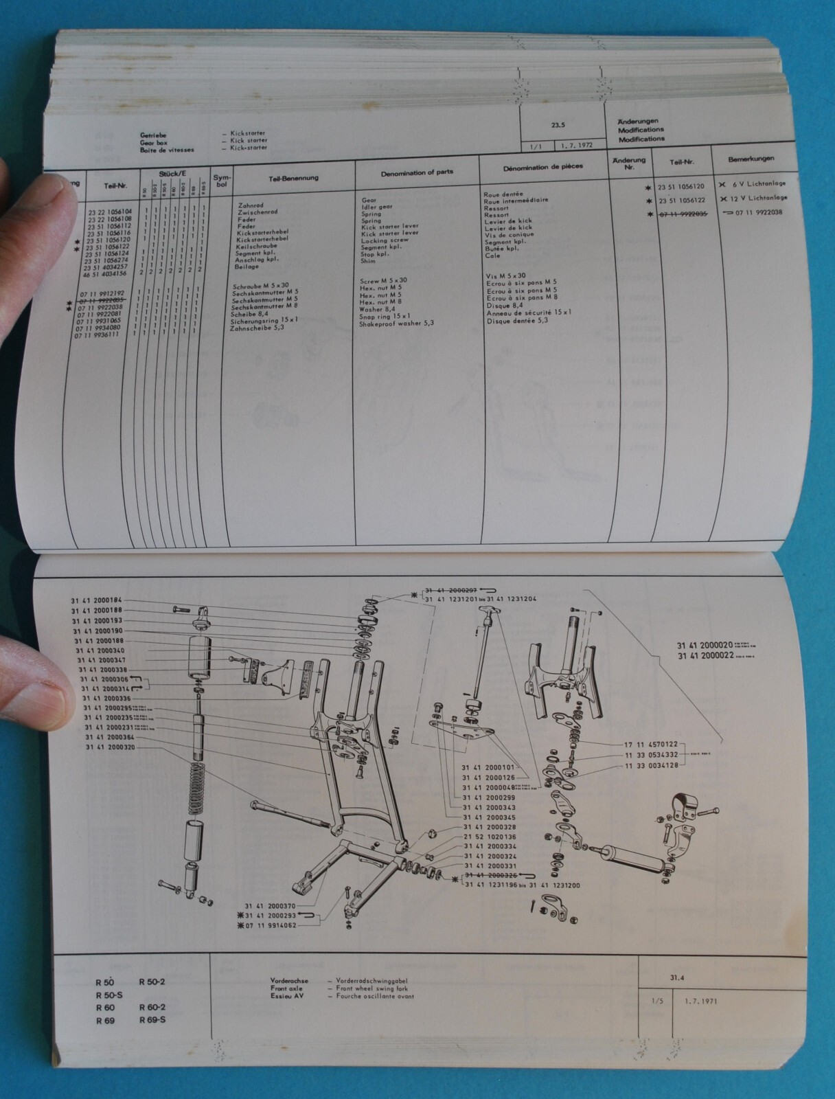 Original BMW Motorcycle Parts Catalog Manual Book R26 R50 R60 R69 R60/2