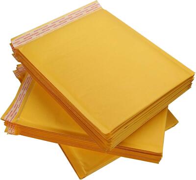 Kraft Bubble Mailers Padded Envelope Seal 9.5x13.5 Size #4 3M Scotch (7974) pack