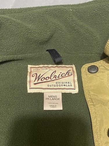 Giacca Bomber Vintage Woolrich Uomo 2XL Marrone Classico Casual Comoda - Foto 5 di 12