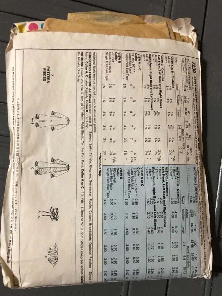 Vintage Halloween Costume Pattern Lot, Clowns, Rabbit, Leopard, Bear, Lion - Image 3 of 4