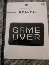Game Over Embroidered Iron On Patch - Video Gaming 058-Y