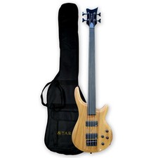 TARIO Fretless 4 String Electric Bass Bolt On Maple Neck,basswood Body