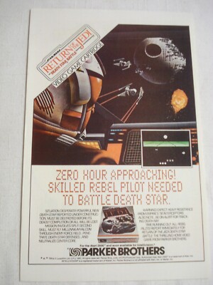1983 Color Ad Video Game Star Wars Return of the Jedi