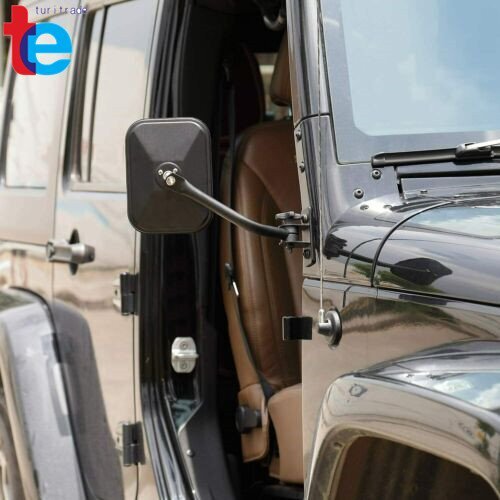 2 Pack Quick Release Doorless Mirror For Jeep Wrangler TJ JK LJ Door Off Mirrors - Picture 7 of 8