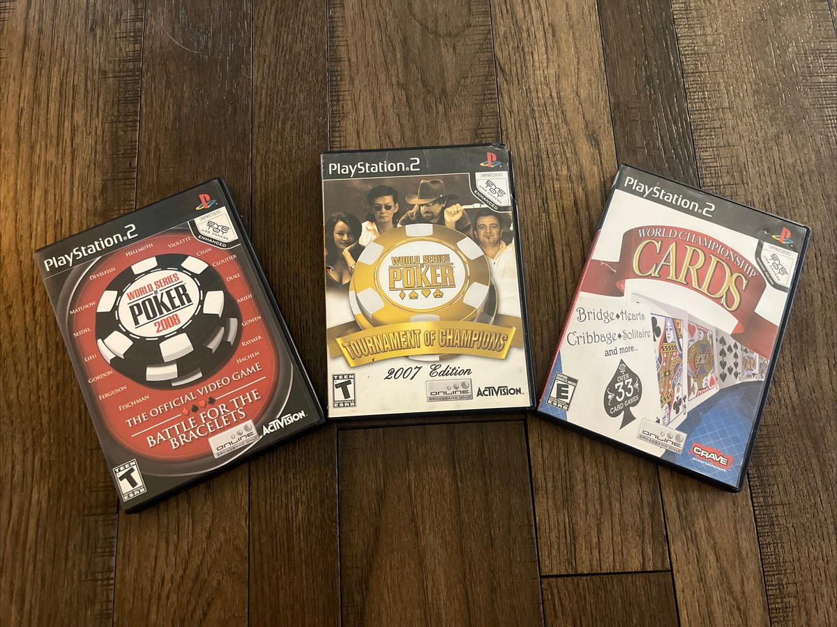 PS2 Lot Of 3 WSOP 2008 & Tournament Of Champions 2007, World