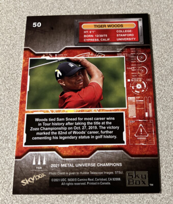 2021 Skybox Metal Universe Champions #50 Tiger Woods | eBay