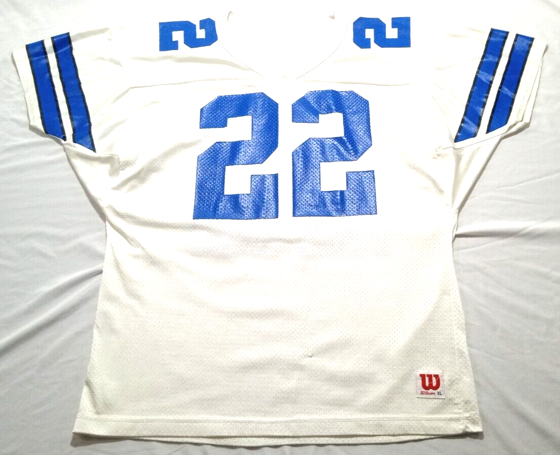 Vintage Dallas Cowboys Jersey Men's XL White NFL #22 Wilson Flaws
