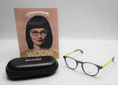 WOOW ''Black Out 1'' Eyeglasses Frame Paris Col 1330 Dark Grey Transparent 49, 20-