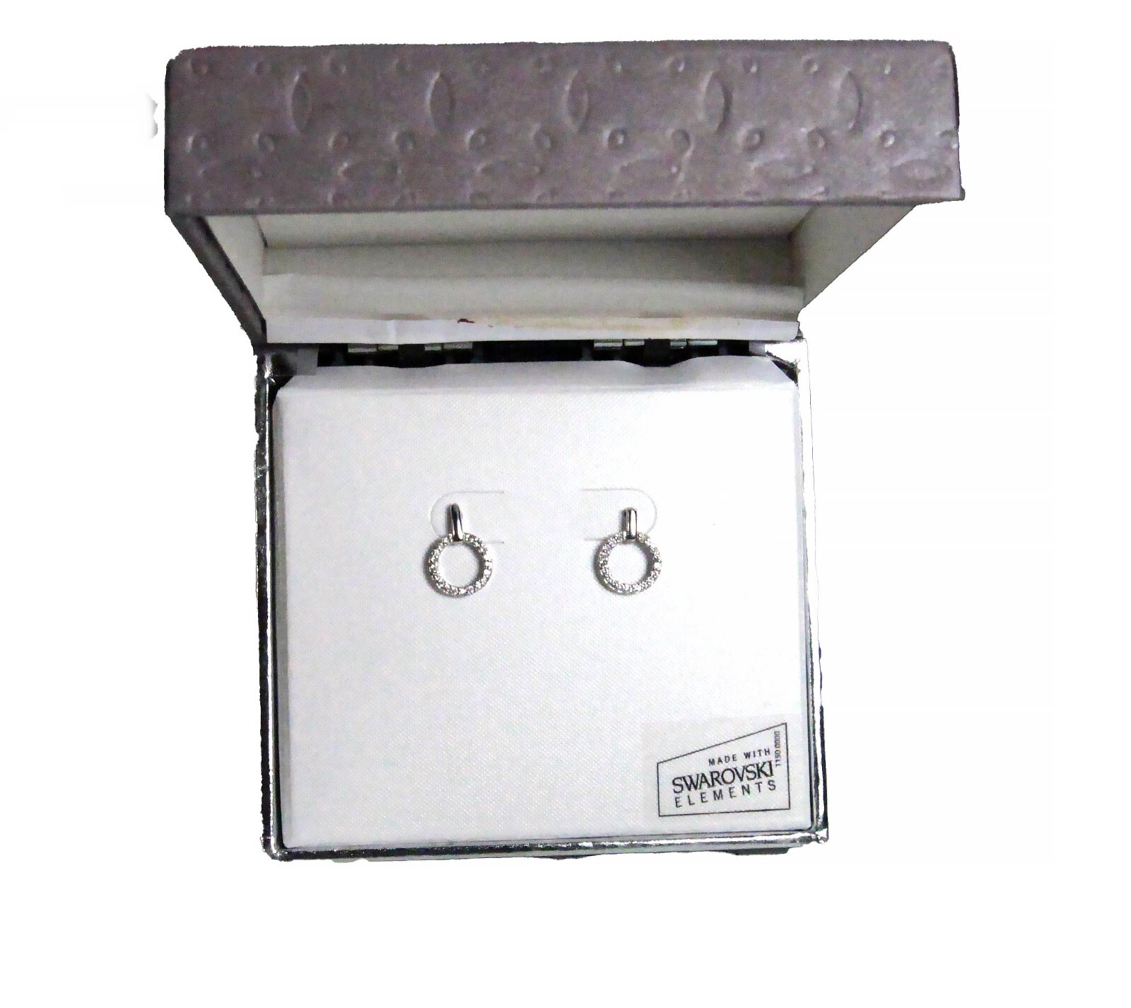 Swarovski Crystal elements earrings Small Circle … - image 3