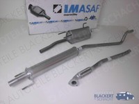 Imasaf Auspuff Komplett Ab Kat + Anbausatz für Opel Combo C 1.4 16V 2004-2011