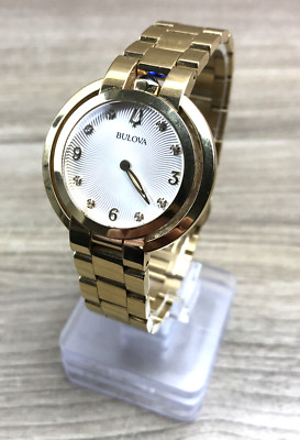 Bulova Damenuhr Rubaiyat Quartz   Vergoldete Uhr   97P125
