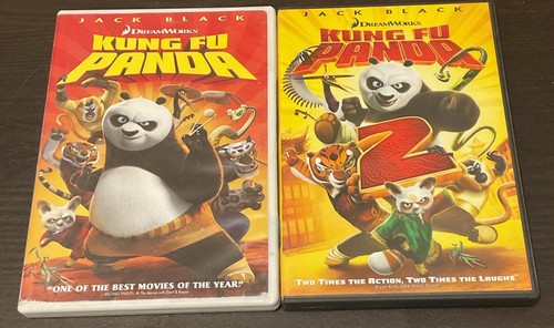 KUNG FU PANDA 1 & 2 DVD 2 MOVIE LOT COLLECTION JACK BLACK DREAMWORKS