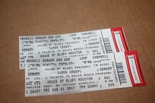 Super Creeps David Bowie 2x concert ticket FREE POSTAGE