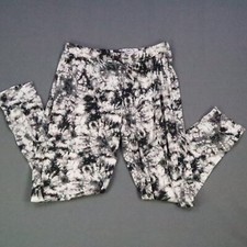 Bobbie Brooks Black White Marbled Women's Leggings Size XL Long Length