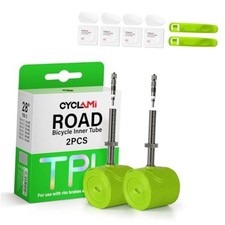 2 Pack TPU Inner Tube 700C x 18/23/25/28/30/32C, 38g Removable 60mm Valve