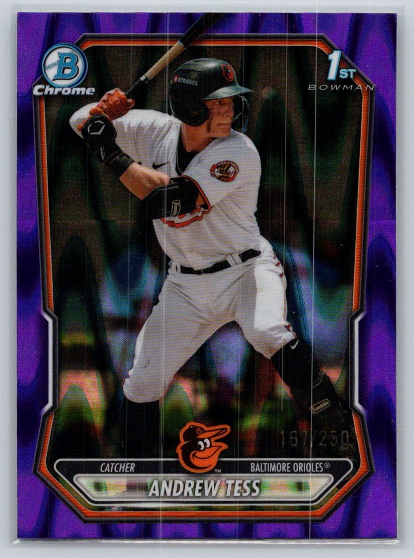 2026 Bowman #BCP-90 Andrew Tess Chrome Prospects Purple Refractor #/250