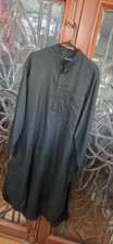 Men's Black Long Sleeve Traditional Kurta