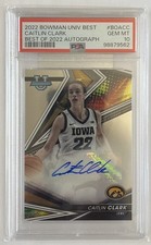 2022-23 Bowman University Best Auto Caitlin Clark Card Rookie PSA 10 🔥