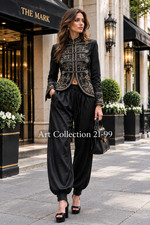 ZARA NEW WOMAN ZW COLLECTION FW 2027 BLK SATIN SAROUEL TROUSERS XS-XL 9479/243
