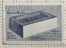 Leeds Fireclay Co - Glazed Bricks - 1909 Press Cutting 532