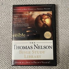 2004 THOMAS NELSON BIBLE STUDY LIBRARY 2 DISC PC CD SOFTWARE