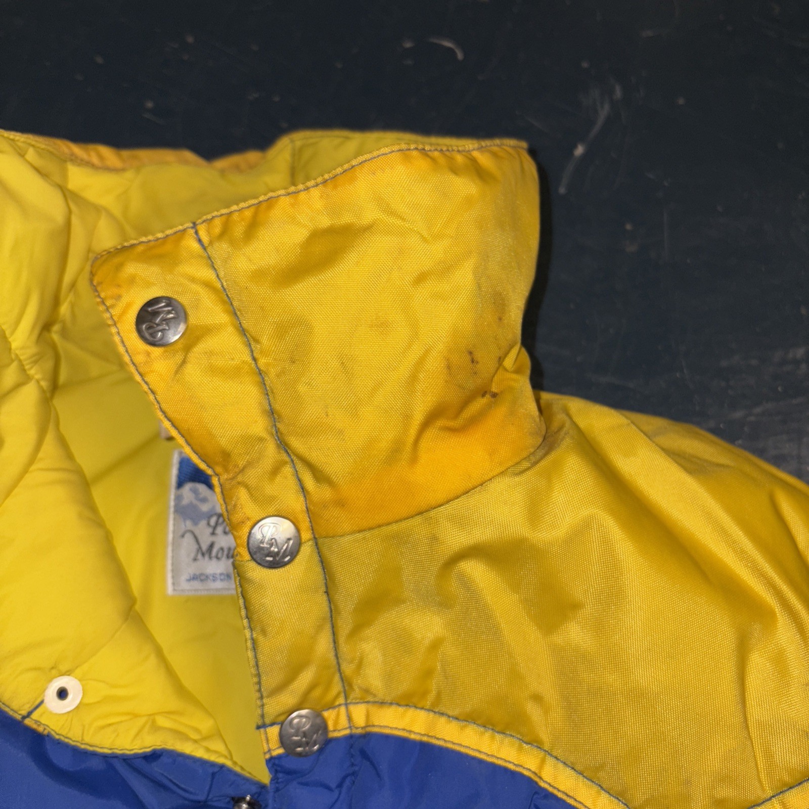 Powder Horn Mountaineering 70s Vtg Down Vest Blue Size medMen's Cold WeatherUSA image 4