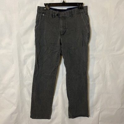 Men s Bruhl Grey Chino Pants/Trousers Size 32R Cotton Stretch