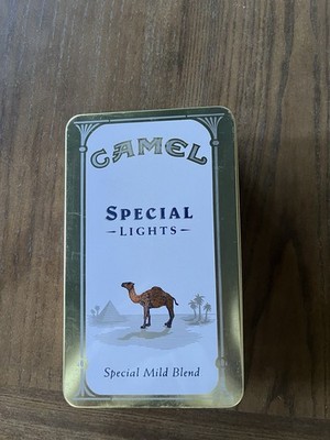 Vintage 1990s Camel Special Lights Tin With Matches