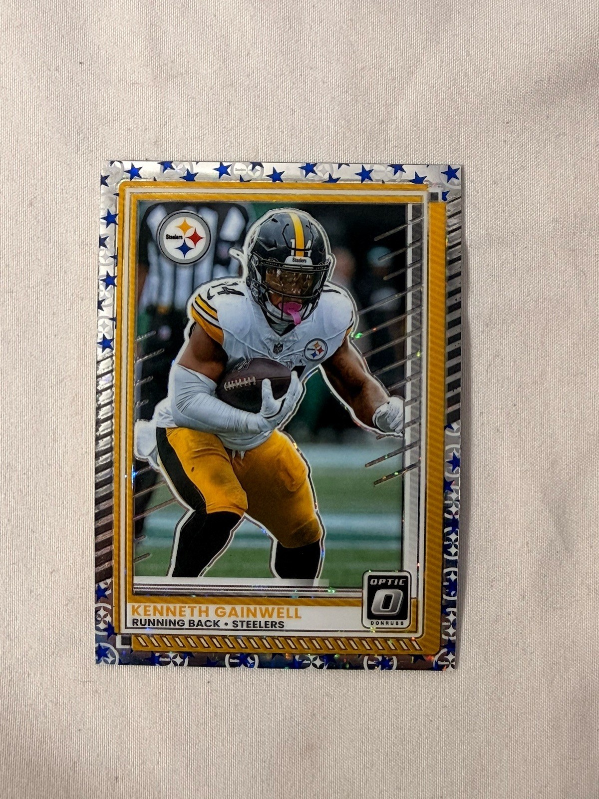 Kenneth Gainwell 2025 Donruss Optic Team Logo and stars SP Pittsburgh Steelers