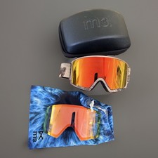 Nice Anon M3 Skins Snow Snowboarding Goggles Percieve Sunny Red Case 2 Lenses
