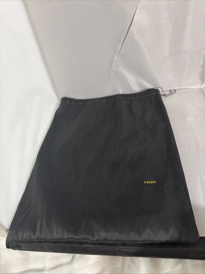 FENDI Bolsa para el Polvo 15x12 Cartera Almacenamiento Cubierta Bolsa Cordón Negro Italia Nylon DB2 Foto 2 de 4