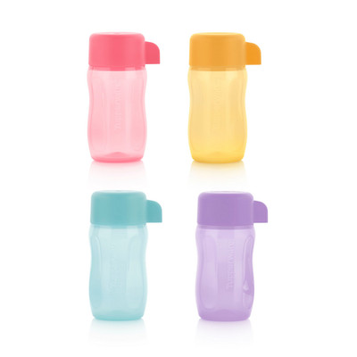  Tupperware Eco Easy Vitamin Shot 4Flaschen/90ml lila,blau,gelb,rosaNeu/Ovp 