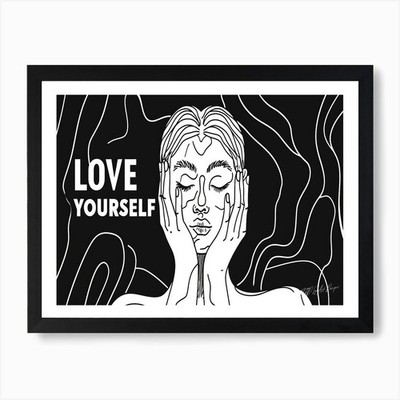 I Love Me - Loved As I Am Kunstdruck gerahmt Wandbild Poster Leinwanddruck Bild