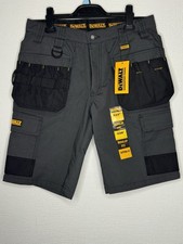 DeWalt Cheverley Lightweight Grey Polycotton Shorts Waist 30”