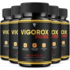 5 Pack Vigorox Prime Max Performance Supplement, VigoroxPrime 300 Capsules 