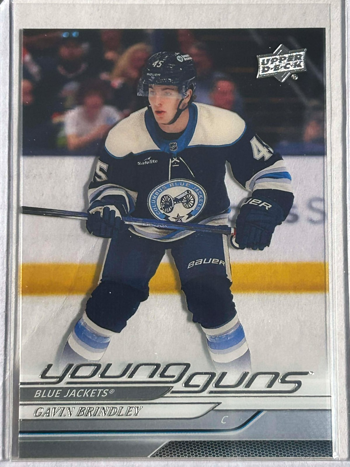 2024-25 Upper Deck Young Guns Clear Cut #207 Gavin Brindley - Columbus Blue