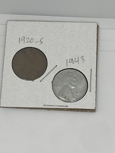 1920-S Wheat Cent & 1943 Steel Penny Coin Lot – Great Collector Pair!