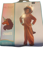 Disguise Afro Unicorn Costume sz M 7-8 child 