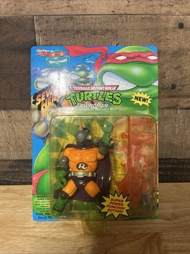 Teenage Mutant Ninja Turtles Sewer Heroes Rhinoman 1993 Sealed TMNT Vintage