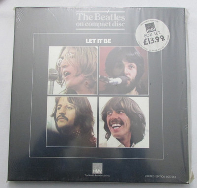 THE BEATLES ON COMPACT DISC LET IT BE CD BOX LTD ED SEALED VINYL LP L50
