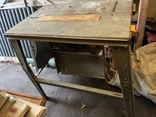 VINTAGE METAL CIRCULAR SAW BENCH ENGINE INDUSTRIAL GARDEN TABLE FARM WORKSHOP 