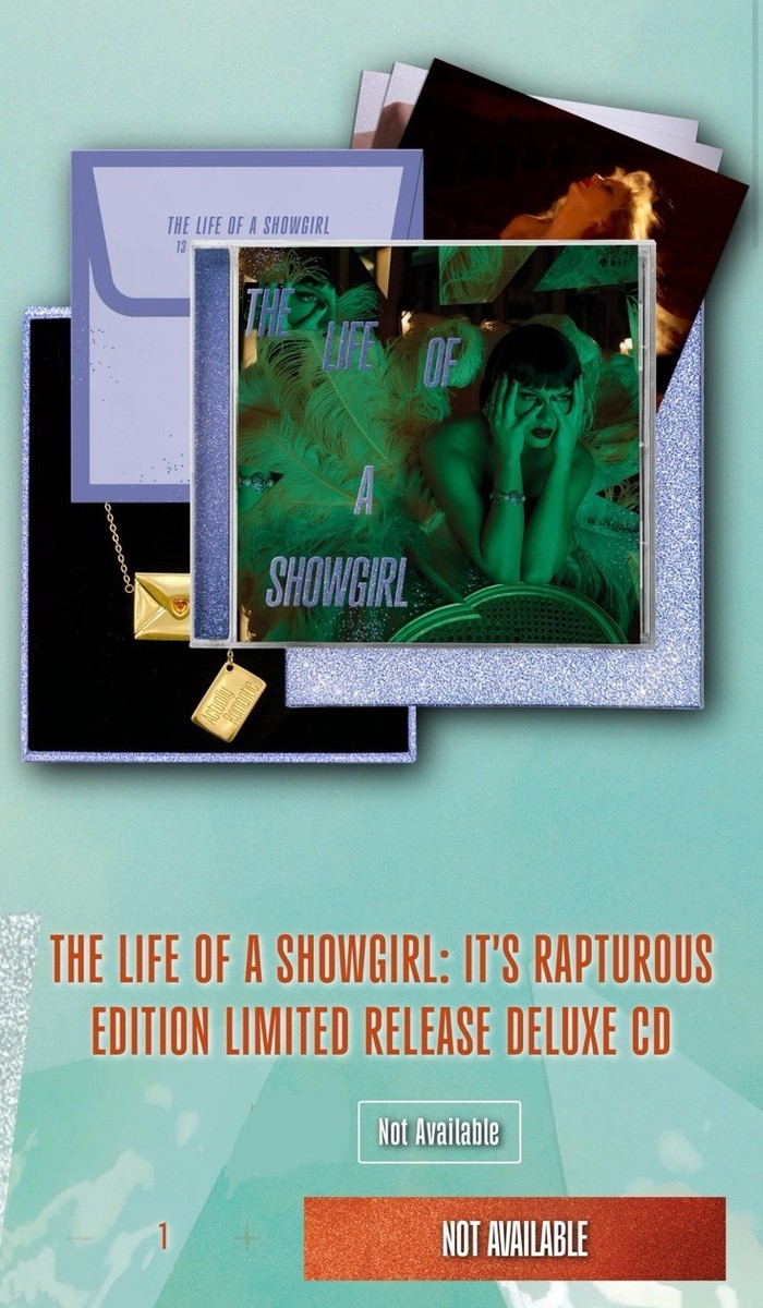 PRESALE TS Taylor Swift Life of a Showgirl CD It's Rapturous