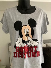 Disney Women's Grey Mickey Mouse Pyjama Top, Size 10-12 - Unworn