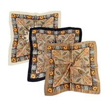 3 PCS Large Square Scarf Fashion Scarves Silk Feeling Hair Wrapping 35x35 Inch