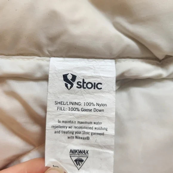Stoic White Down Jacket, Size Medium - image 4