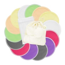 Nursing Breast Pads 14 Pack Laundry Bag Travel Storage 2 Sizes: 3.9/4.7inch